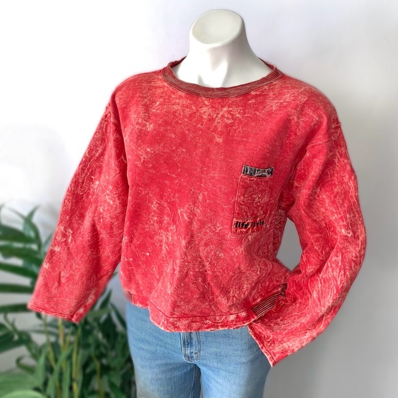 v i n t a g e :: Acid Wash Distressed Sweater Ton Sur Ton - Picture 2 of 15